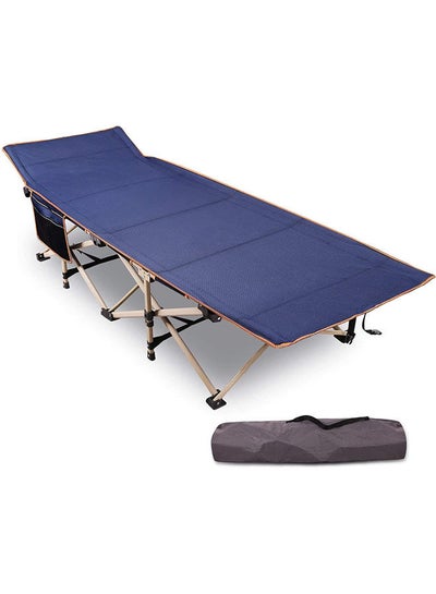 Buy Camping Bed,Heavy Duty Sturdy Material,Portable Camping Bed,Sturdy Thickened Tube,Suitable for Outdoor Travel/Office(Blue 190*38*49cm) in Saudi Arabia