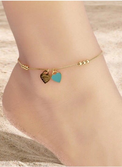 Buy Amazing Women's Stainless Steel Gold Plated Anklet in Saudi Arabia