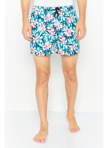 Buy Men Floral Print Board Short, Navy Blue/Combo in UAE