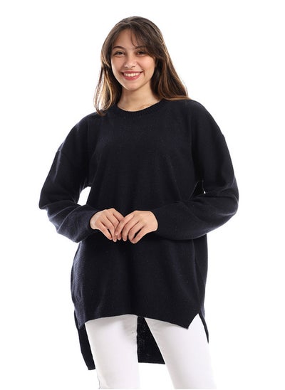 Buy High Low Round Cole Pullover - Navy Blue in Egypt