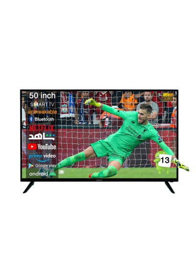 Buy Magic World 50 Inch Smart TV with Unbreakable Double Glass, Built-in Receiver, Android 13, WiFi, Shahid, Miracast, Free Wall Mount - MG50Y030FSBT2-13 in UAE