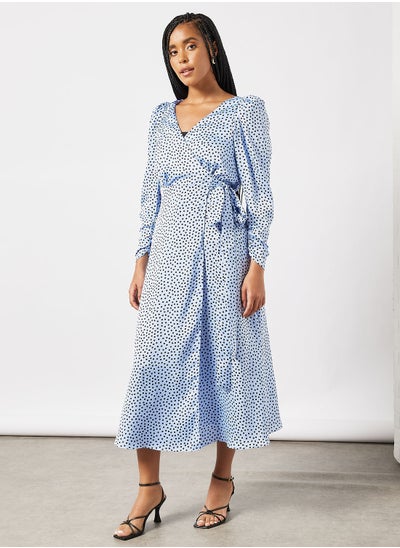 Buy Polka Dot Wrap Dress in UAE