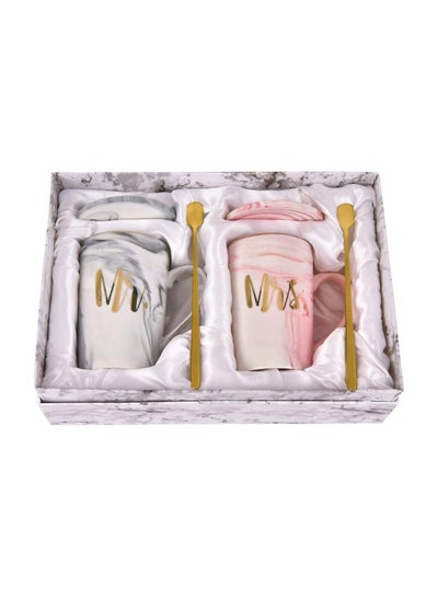 اشتري Dreamons Link Mr And Mrs Coffee Mug Set Multicolour في الامارات