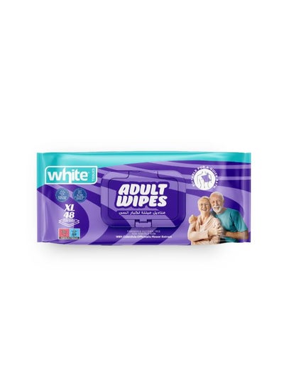 Buy White Adult Wipes XL | 48 Wipes in Egypt