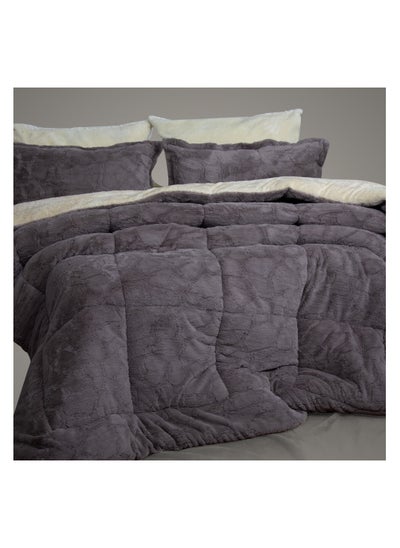 Buy quilt set Spanish fur 3 pieces size 220 x 240 cm model 695 from Family Bed in Egypt