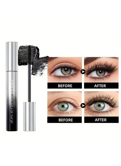 اشتري Silk Fiber Lash Mascara Ultra Black Volume And Slender Longer and  Thicker Eyelashes Waterproof Long Lasting Fast And Easy Applying Smudge-proof Hypoaller في الامارات