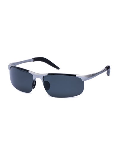 Buy Sport Polarized Oval Framed Sunglasses For Women and Men Black in UAE