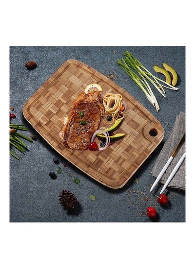 اشتري Loretta Bamboo Oval Chopping Board Bamboo Modern Houseware Cutting Board L 35x25 X H 3cm Beige في الامارات