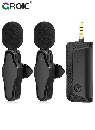 Buy External Microphone, Compatible with Canon EOS Rebel T6i Digital Camera External Microphone 2.4GHz Dual Wireless Lavalier Microphone Set for Cameras in Saudi Arabia