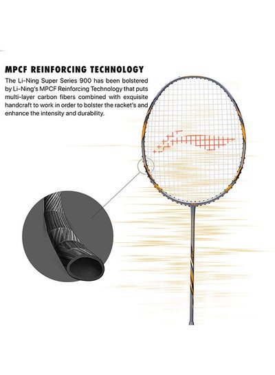 Buy Super Series Ss900 Badminton Racket - Gray/Copper (Strung) in UAE