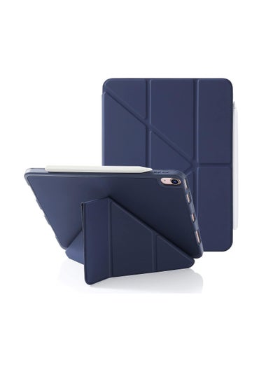 اشتري Case for iPad Air 5 2022 & iPad Air 4 2020 10.9 Inch with Pen Holder, 5-in-1 Multiple Viewing Angles, Auto Sleep/Wake, Soft Flexible Back, Pencil 2 Charging Function, Dark blue في مصر