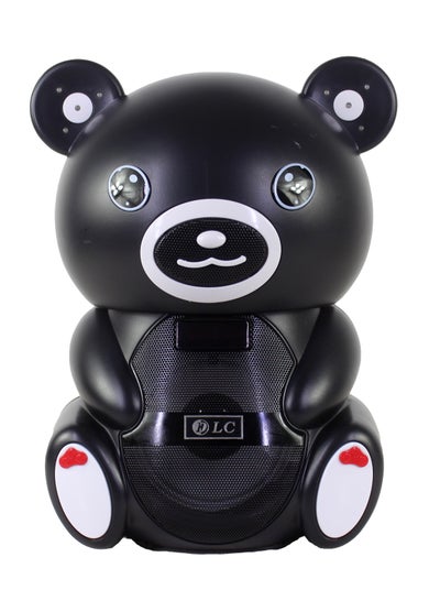 Buy Portable bear shape bluetooth speaker black/white in Saudi Arabia