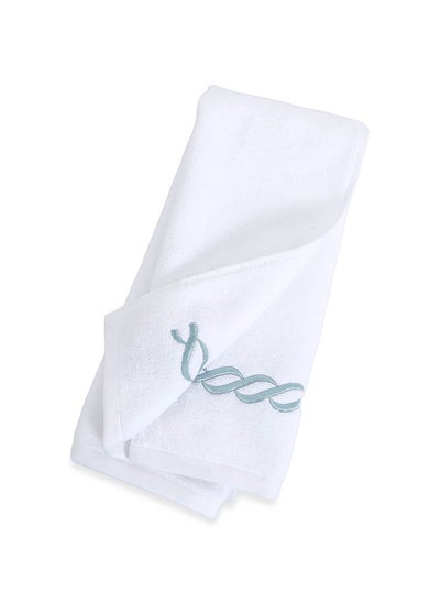 اشتري Hotel Chain Embroidery Hand Towel, White & Ether - 500 GSM, 50x80 cm في الامارات