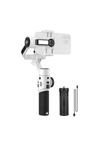 اشتري Handheld 3-Axis Gimbal Stabilizer Portable Phone Vlog Gimbal Anti-shake Built-in LED Fill Light with Mini Tripod Max. في السعودية