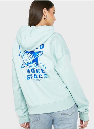 Buy Graphic Zip Thru Hoodie in UAE