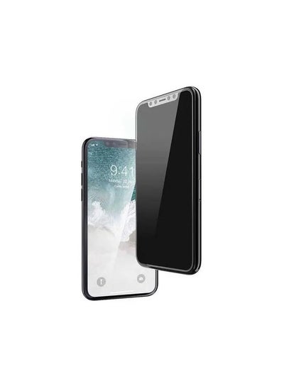 Buy Real Series Privacy Twice-Tempered Glass for iPhone 12 Mini (5.4") - Black in UAE