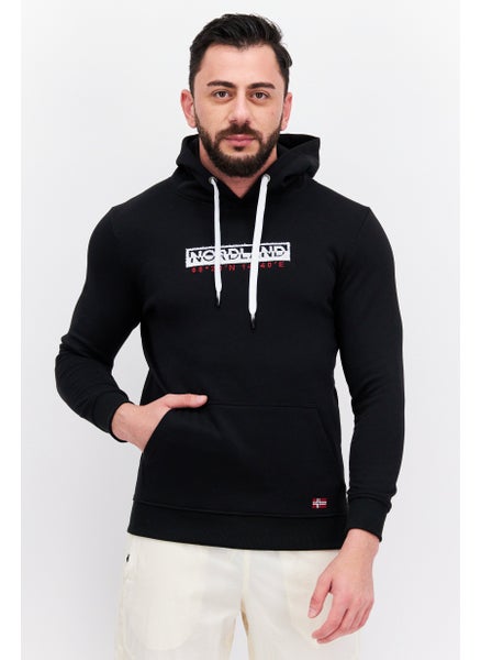 Buy Men Sportswear Fit Long Sleeve Outdoor Hoodie Sweatshirt, Black in Saudi Arabia