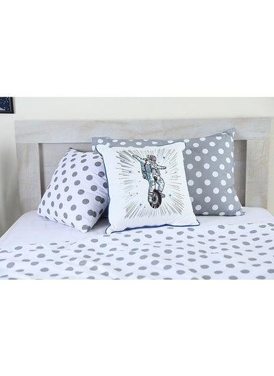 Buy Explorer Astronaut Printed Filled Cushion   45x45Cm White in UAE