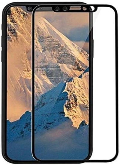 Buy Premium 5D Tempered Glass Screen Protector for Apple iPhone X, Black in Egypt