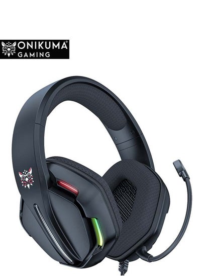 Buy X27 Stereo Over-Ear Gaming Wired Headphones With 7.1 Surround Sound Noise Canceling Microphone Black Suitable for PS4/PS5/XOne/XSeries/NSwitch/PC in Saudi Arabia