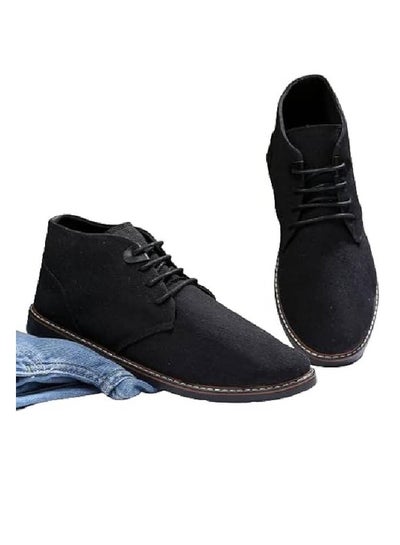 Buy Men's linen boots, size 44, black in Egypt