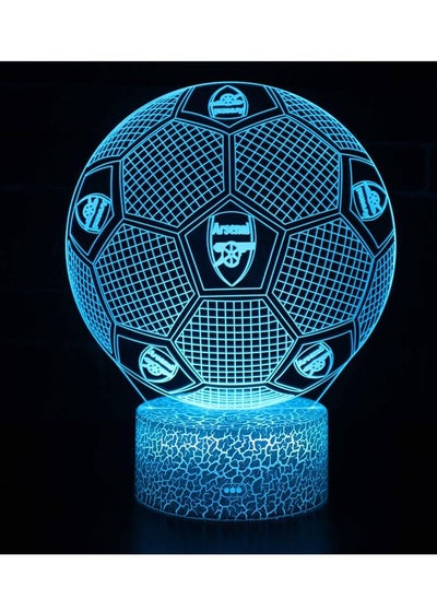 Buy Five Major League Football Team 3D LED Multicolor Night Light Touch 7/16 Color Remote Control Illusion Light Visual Table Lamp Gift Light Team Arsenal in UAE