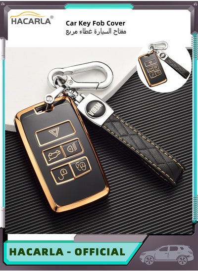 اشتري Soft TPU Car Key Protector 5 Buttons Smart Key Fob Case Cover For Land Rover Vogue Range Discovery Rover Sport في السعودية