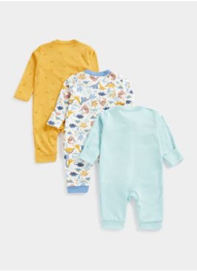 Buy Dino Footless Sleepsuits 3 Pack in UAE