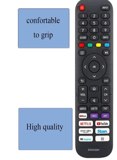 Buy New Replacement Remote Control EN2Q30H for Hisense 4K UHD LED Smart TV 65Q7 65SX 70S5 58S5 50S5 65A7500F EN2H30H EN2X30H EN2Q30H ERF6C62H EN2G30H EN2A30 EN2J30H in Saudi Arabia