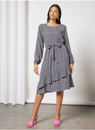 Buy Belted Midi Dress in UAE