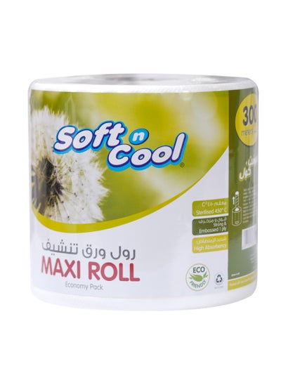 Buy 1 Ply Eco-Friendly High Absorbency Kitchen Maxi Roll Tissue in UAE