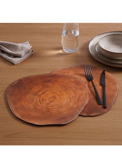 Buy Oak 4-Piece Placemat Set Dia30Cm - Brown in UAE