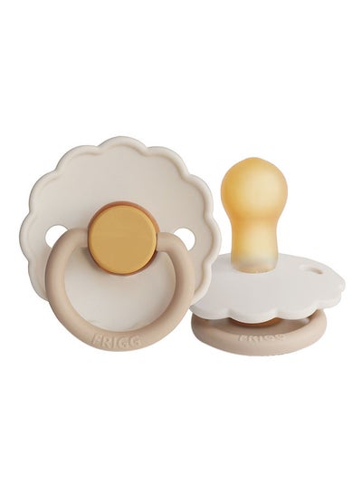 اشتري Daisy Block Latex Baby Pacifier, 0-6 Months, Pack of 1, Size 1 - Chamomile في الامارات