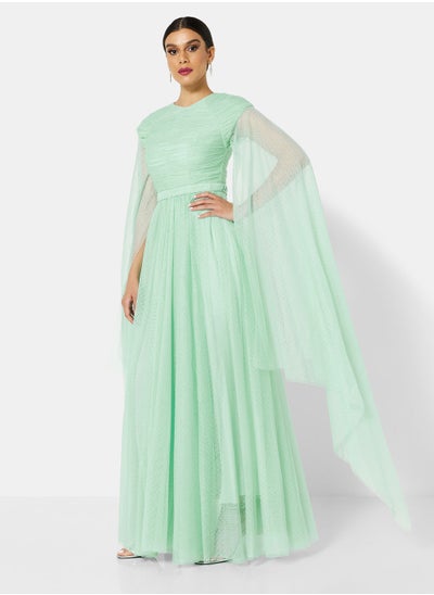 Buy Ruched Bodice Tulle Dress in UAE