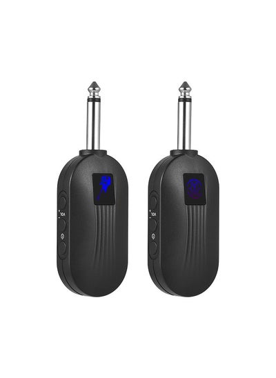 اشتري Wireless Guitar System Transmitter Receiver 2.4MHz Rechargeable Piano Instrument BT Electric Guitar Transmitter Receiver 6.35mm Interface Plug and Play في الامارات