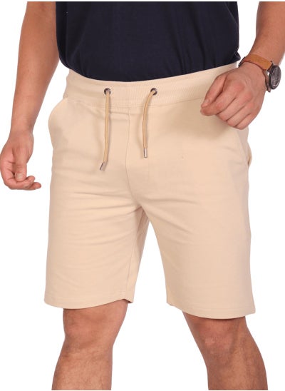 Buy Hero Basic , Summer Melton shorts For Men , Beige, XXXL in Egypt