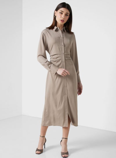 Buy Button Detail Skirt Dress in Saudi Arabia