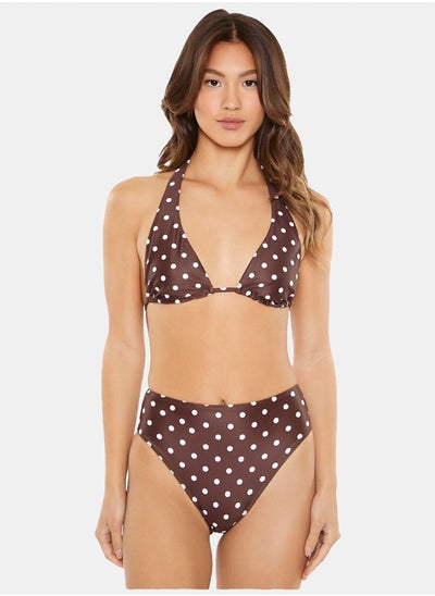 اشتري Polka Dot High-Rise Bikini Bottoms في مصر