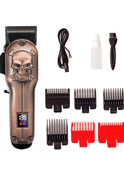 اشتري LCD Digital Display Hair Trimmer Electric Vintage Hair Clipper for Men في السعودية