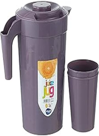 Buy Max Plast Plastic Juice Jug Set, 1.8 Liter - Assorted Color in Egypt