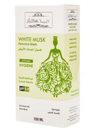 Buy La Bella Feminine wash White Musk 250 ml in Saudi Arabia