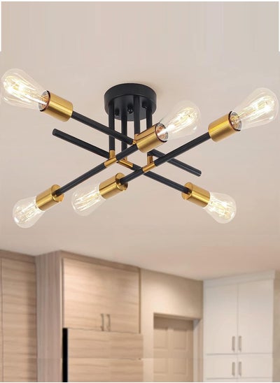 Buy Industrial Sputnik Chandeliers 6 Lights (Bulb Not Included) in UAE