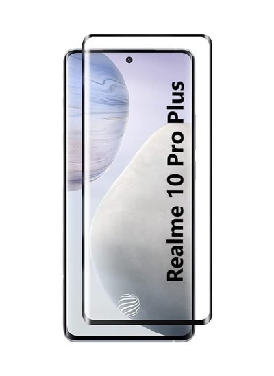 اشتري واقي شاشة Realme 10 Pro Plus، زجاج مقسى ممتاز بقوة 9H مقاوم للخدش، خالٍ من الفقاعات، تغطية كاملة، واقي شاشة منحني ثلاثي الأبعاد لهاتف Realme 10 Pro+ أسود في مصر