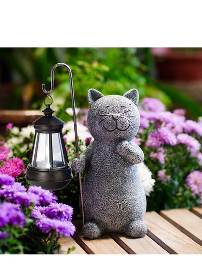 Buy Solar Garden Light, Statue Cat Figurine Light with Solar Lantern for Garden, Waterproof Solar Statue Cat Light for Patio, Balcony, Yard, Perfect Housewarming Gift for Family, 1 Pcs in Saudi Arabia