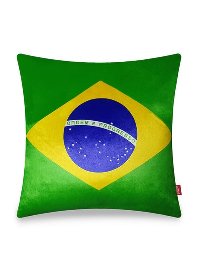 اشتري FIFA World Cup 2022 Home Decor Velvet Cushion Cover Brazil Decorative Velvet Pillow Home Decor Wysada 45 x 45 CM في الامارات