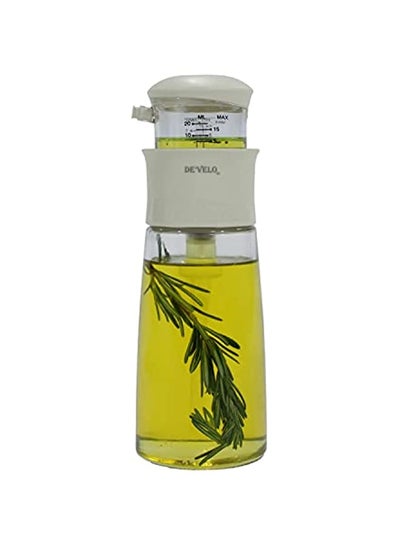 Buy Olive Oil Dispenser Bottle for Kitchen - Olive Oil Bottle Dispenser with Measuring Cups, Great Kitchen Gadgets - Oil Bottles for Kitchen, 11ox (Gray) in Saudi Arabia