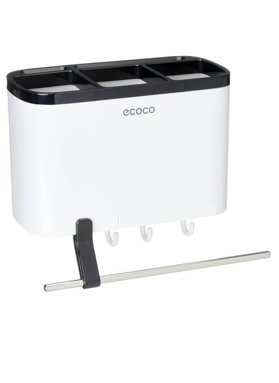 Buy ECOCO E1801 Kitchen shelf with aluminum hook - White Black in Egypt