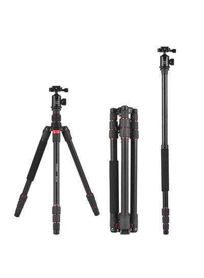 Buy Andoer 153cm/60in Portable Camera Tripod Stand Aluminum Alloy with Detachable Monopod 360°Rotatable Ball Head 10kg/22lbs Load Capacity with Carry Bag for DSLR Camera Camcorder Smartphone in UAE