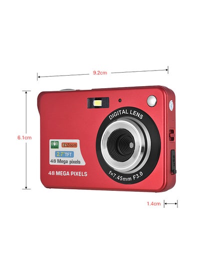 Buy Portable 1080P Digital Camera Video Camcorder 48MP Anti-shake 8X Zoom 2.7 Inch LCD Screen Face Detact Smile Capture Built-in Lithium Battery with Carry Bag Wrist Strap for Kids Teens in UAE