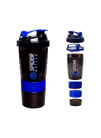 اشتري Protein shaker Athletes 500ml 3 Layers Easy Roll Anti-Slip Pill Caps & Supplements Leak Proof BPA Free في مصر